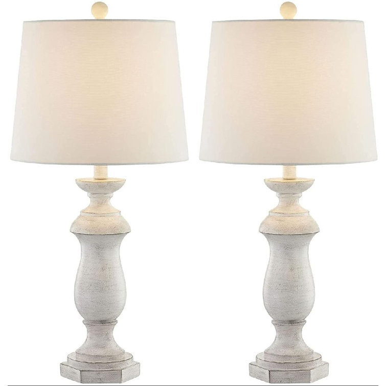 GupudaoCo Traditional Table Lamps Set Of 2, Rustic Farmhouse Poly